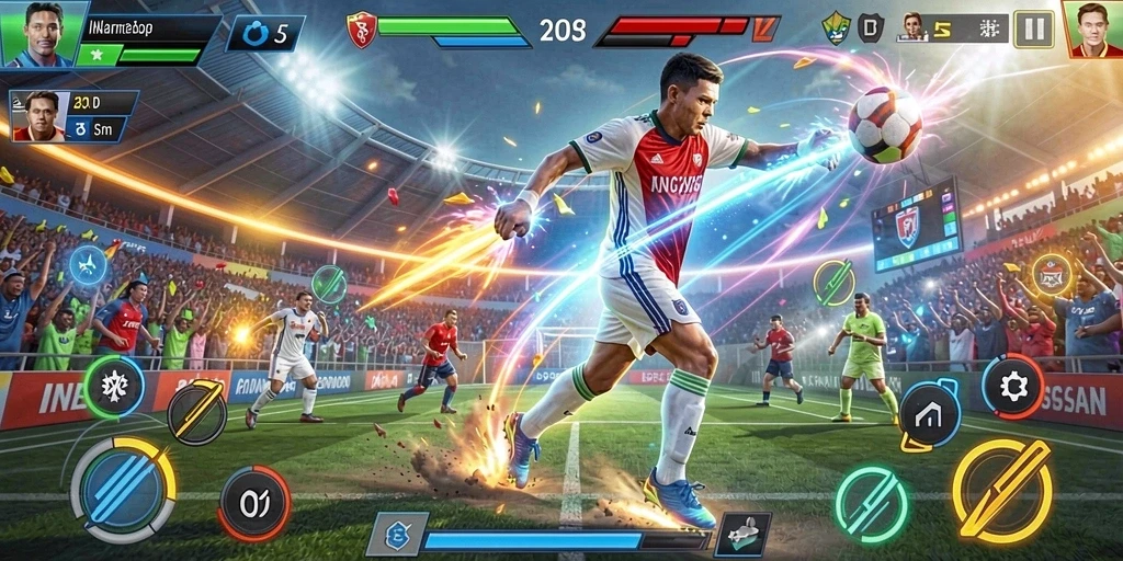 Screenshot aksi pertempuran yang seru dan mendebarkan.