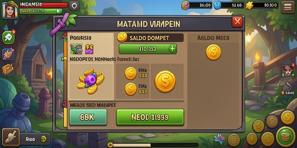 Deskripsi fitur sosial dengan pemain yang saling berinteraksi dalam game.