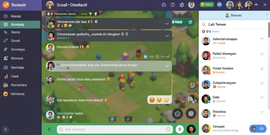 Interaksi sosial yang seru antar pengguna QUARKPLAY.