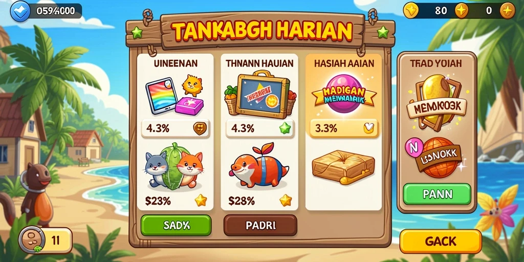 Deskripsi visual dunia penuh tantangan dalam game.