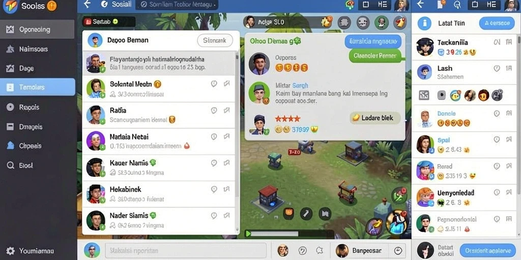 Screenshot aktivitas komunitas dalam TV888.